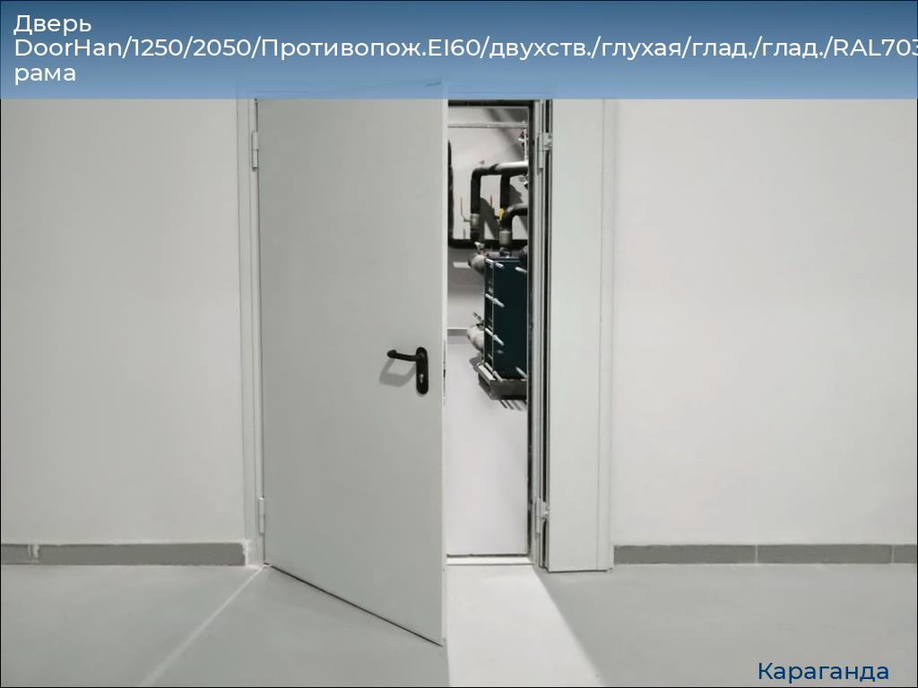 Дверь DoorHan/1250/2050/Противопож.EI60/двухств./глухая/глад./глад./RAL7035/лев./угл. рама, karaganda.doorhan.ru