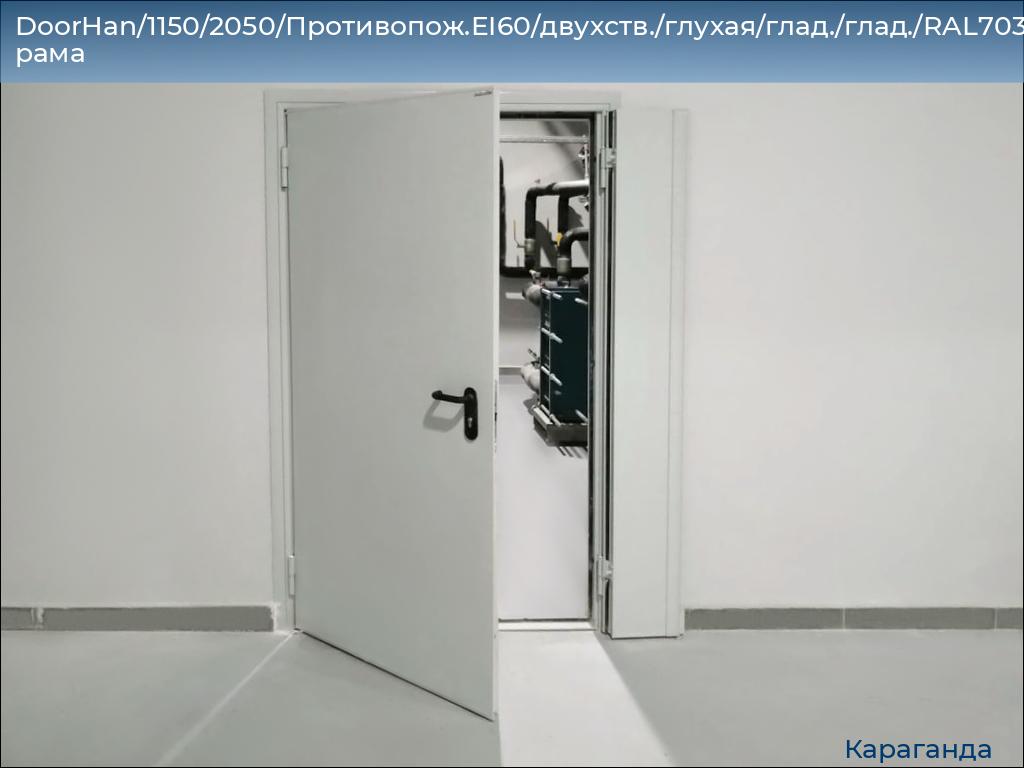 DoorHan/1150/2050/Противопож.EI60/двухств./глухая/глад./глад./RAL7035/лев./угл. рама, karaganda.doorhan.ru