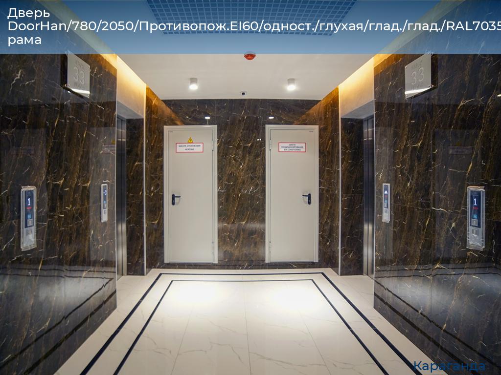 Дверь DoorHan/780/2050/Противопож.EI60/одност./глухая/глад./глад./RAL7035/прав./угл. рама, karaganda.doorhan.ru