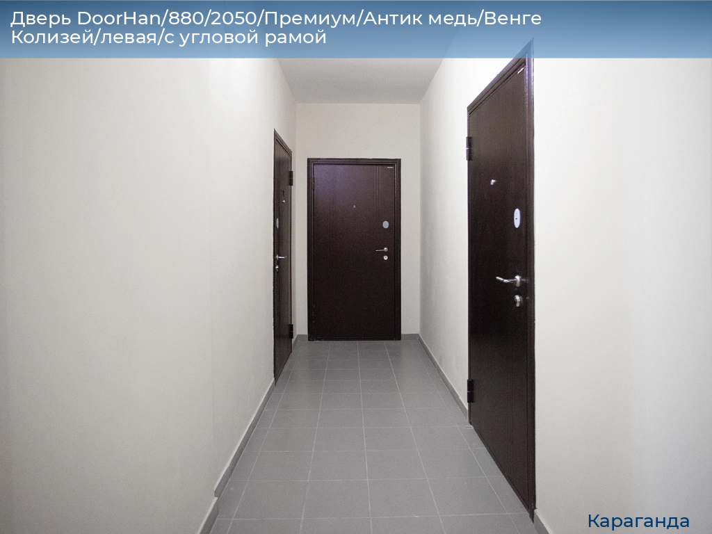 Дверь DoorHan/880/2050/Премиум/Антик медь/Венге Колизей/левая/с угловой рамой, karaganda.doorhan.ru