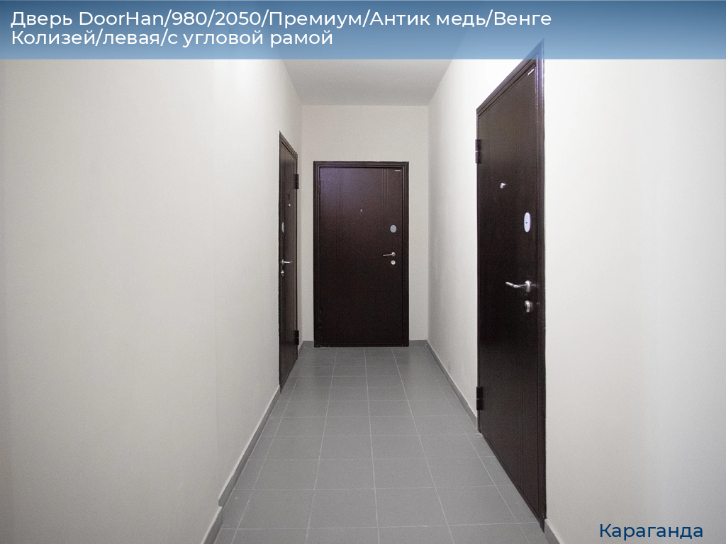 Дверь DoorHan/980/2050/Премиум/Антик медь/Венге Колизей/левая/с угловой рамой, karaganda.doorhan.ru