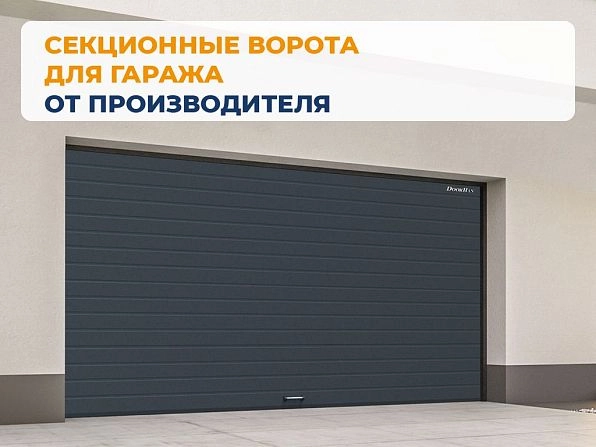 Секционные ворота 2500х2200 мм антрацитовые DoorHan RSD02, karaganda.doorhan.ru