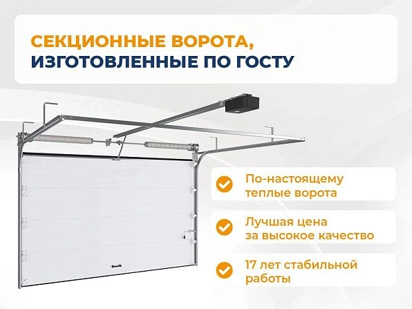 Секционные ворота 2500х2200 мм белые DoorHan RSD02, karaganda.doorhan.ru